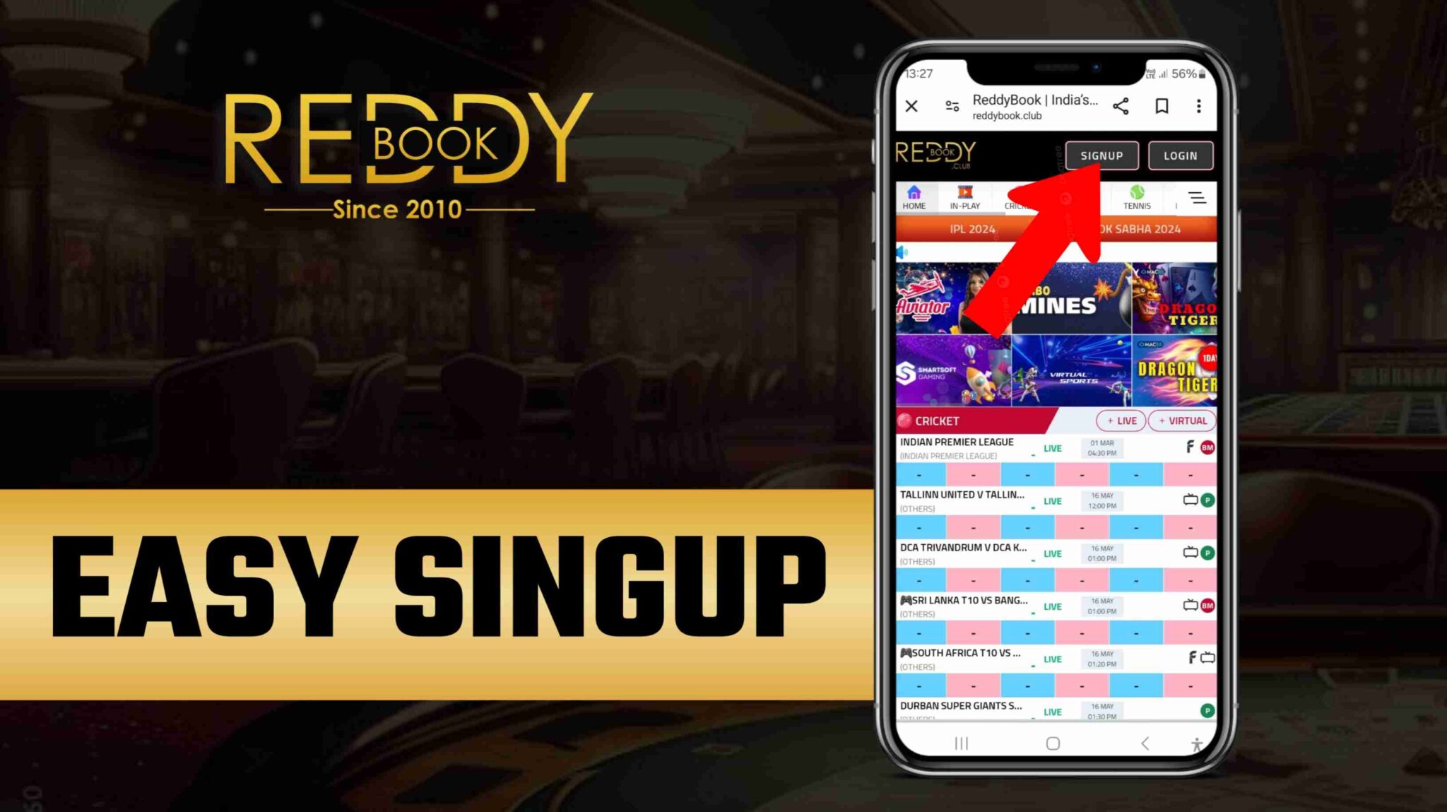 Reddy Anna banner — section width